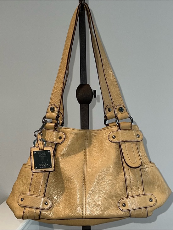 Tignanello Handbags - Tignanello Genuine Leather Shoulder Tote – Beige